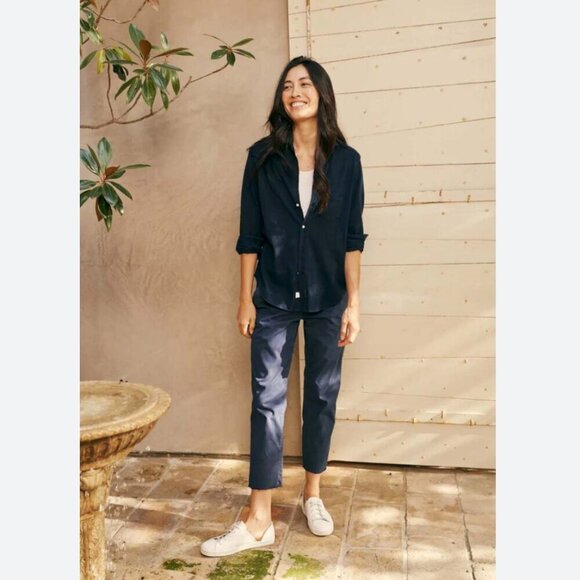 Frank & Eileen WICKLOW The Italian Performance Twill Size 10 Vintage Navy - Picture 11 of 16